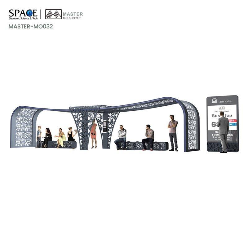 Солнечная интеллектуальная реклама на автобусной остановке (арт. 25-3071835)