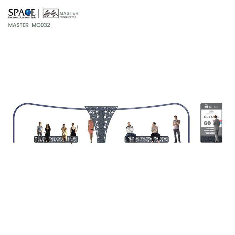 Солнечная интеллектуальная реклама на автобусной остановке (арт. 25-3071835)