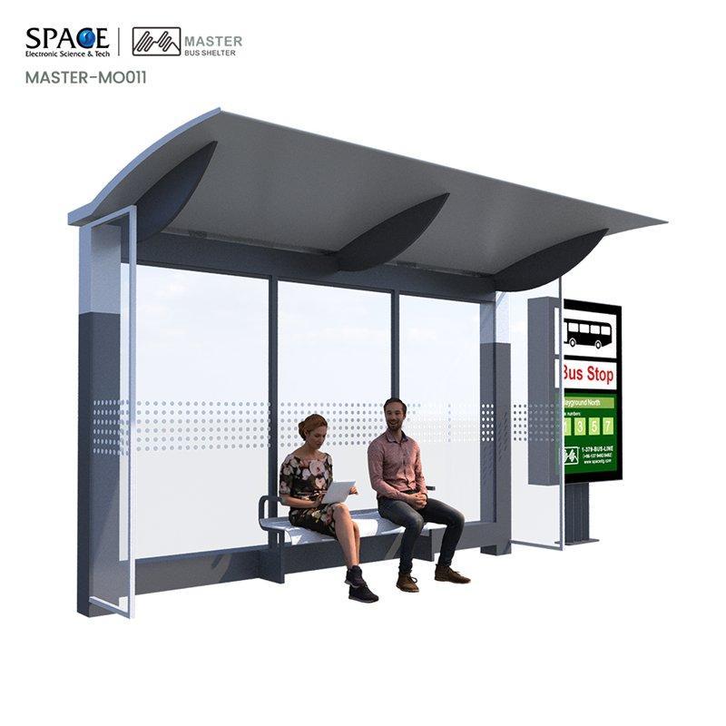 Умная автобусная остановка с рекламными световыми коробами для пассажиров (арт. 25-3071850)