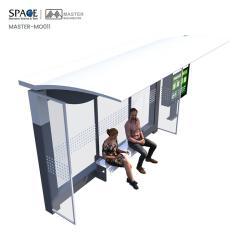 Умная автобусная остановка с рекламными световыми коробами для пассажиров (арт. 25-3071850)