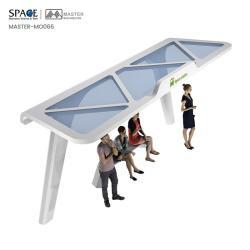 Автобусная остановка с LED-информацией, алюминиевая, прямоугольная форма (арт. 25-3071863)