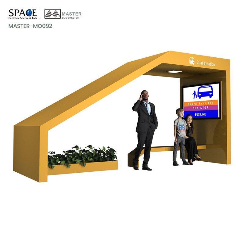 Автобусная остановка с закаленным стеклом и сталью, энергоэффективная (арт. 25-3071866)