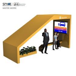 Автобусная остановка с закаленным стеклом и сталью, энергоэффективная (арт. 25-3071866)