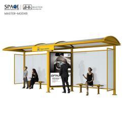 Автобусная остановка с солнечной батареей, оцинкованной сталью, светодиодным освещением и рекламным экраном (арт. 25-3071868)