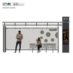 Световая коробка для автобусной остановки с LED-дисплеем и мусорным баком (арт. 25-3071873)