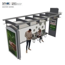 Световая коробка для автобусной остановки с LED-дисплеем и мусорным баком (арт. 25-3071873)