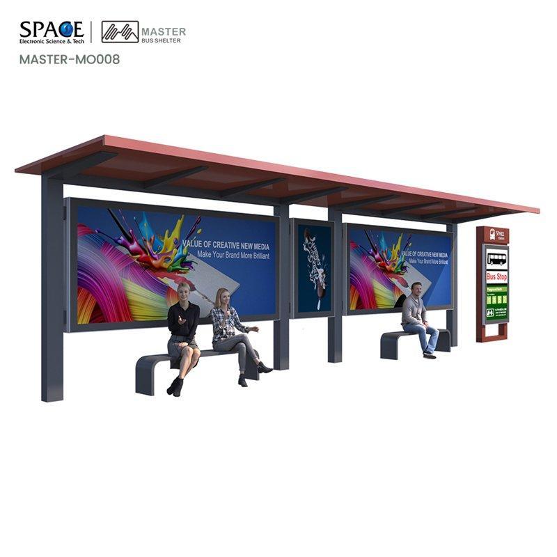 Световой короб из нержавеющей стали для автобусной остановки (арт. 25-3071875)