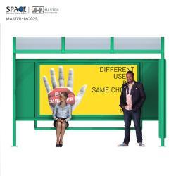 Светильник светодиодный для автобусной остановки с квадратным стальным алюминиевым каркасом (арт. 25-3071887)