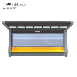 Автобусная остановка с LED освещением, алюминиевая рама, стеклянная панель, ветроэнергия, сталь (арт. 25-3071943)