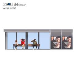 Автобусная остановка с алюминиевой рамой и акриловым стеклом, светодиодный короб (арт. 25-3071944)