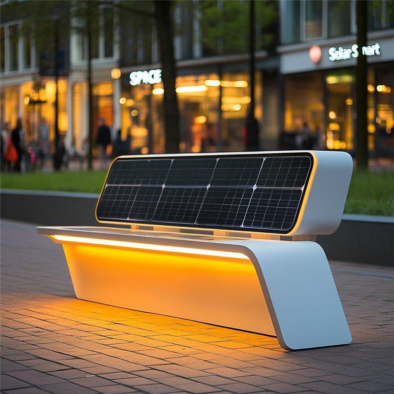 Солнечная умная скамейка с современным дизайном из экологически чистых материалов (арт. 25-3072128)