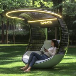 Солнечная уличная лавка Smart Bench с алюминиевыми сплавами и устойчивой технологией солнечной энергии (арт. 25-3072129)