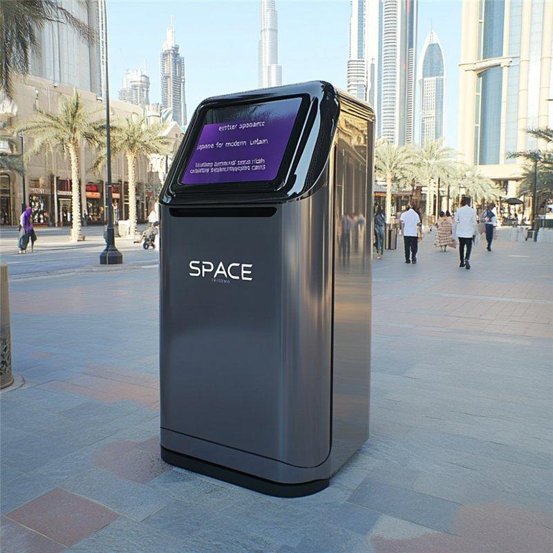 Интеллектуальный мусорный бак с алюминиевой рамой и функцией сбора отходов (арт. 25-3072134)