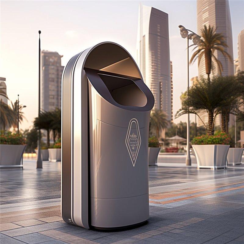 Уличный умный мусорный бак с противоугонным замком и датчиком движения (арт. 25-3072144)