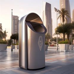 Уличный умный мусорный бак с противоугонным замком и датчиком движения (арт. 25-3072144)