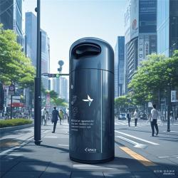 Интеллектуальный мусорный бак с бесконтактной крышкой и защитой от непогоды (арт. 25-3072146)