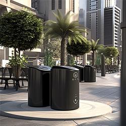 Интеллектуальный мусорный бак с бесконтактной крышкой и защитой от непогоды (арт. 25-3072146)