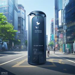 Умный мусорный бак для улицы с сенсорной технологией и стильным дизайном (арт. 25-3072147)