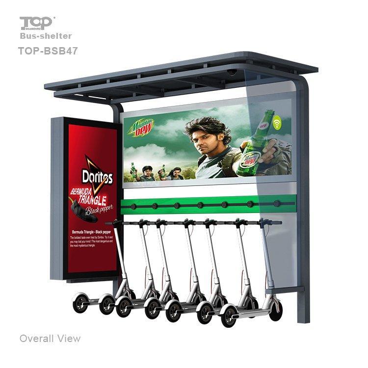 Умная автобусная остановка с наружной рекламой и интеллектуальными функциями (арт. 25-3072152)