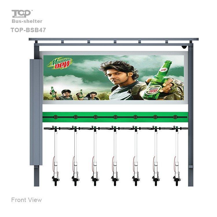 Умная автобусная остановка с наружной рекламой и интеллектуальными функциями (арт. 25-3072152)