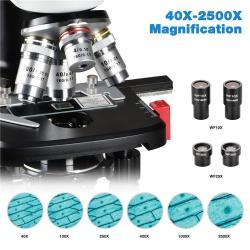 Бинокулярный биологический микроскоп для образования и исследований 2500X (арт. 25-9071928)