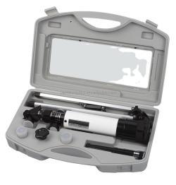 Детский телескоп для хобби с белым столом, объективом 50 мм, для увлекательных наблюдений (арт. 25-9072013)