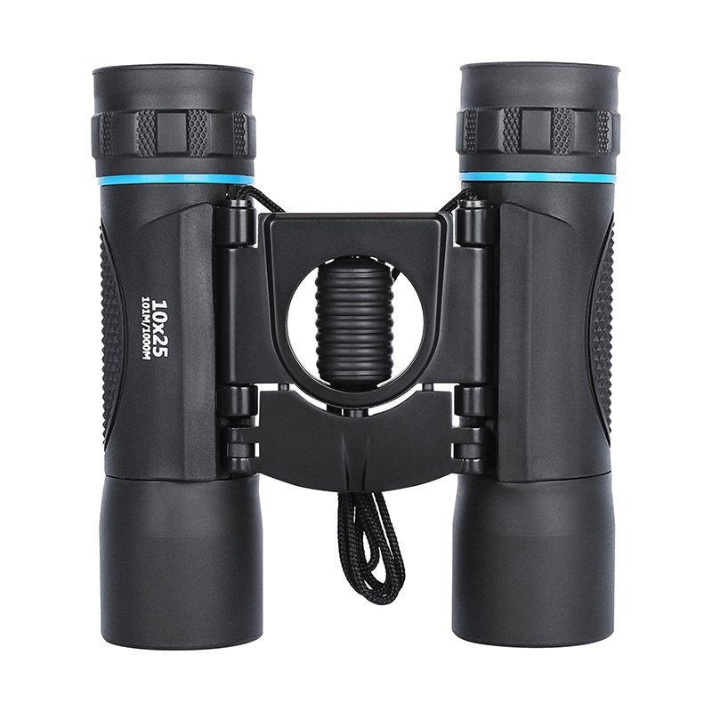 Бинокль с высокой мощностью 10x25 с центральной фокусировкой и резиновыми окулярными кольцами (арт. 25-9072132)