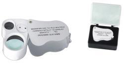 Лупа с двойным объективом для географов и ювелиров с подсветкой UV LED (арт. 25-9072288)