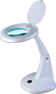 Лампа увеличительная настольная с диоптриями 5, компактная с LED подсветкой (арт. 25-9072305)