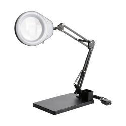 Лупа настольная с USB и LED подсветкой, оптическое стекло, 5D увеличение, 3 уровня яркости (арт. 25-9072330)