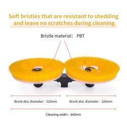 Щетка для очистки солнечных панелей с вращающимся диском, телескопическая, 7.5м (арт. 25-1408019)