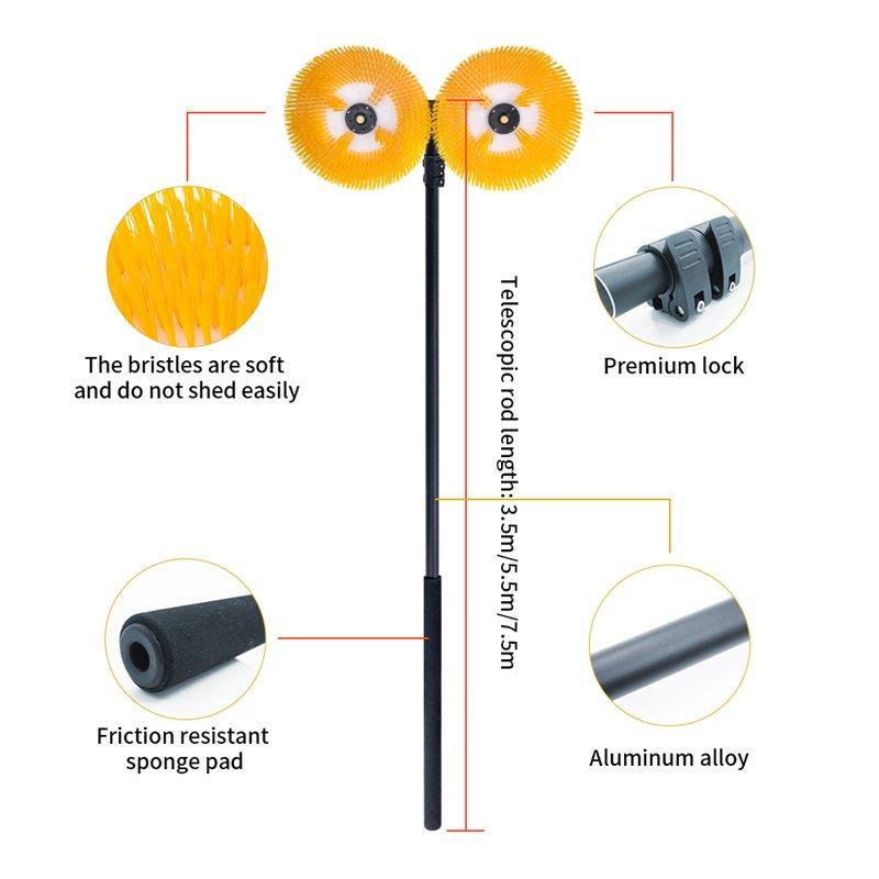 Щетка для очистки солнечных панелей с мягкими щетинами для ухода за ПВ-панелями (арт. 25-1408027)