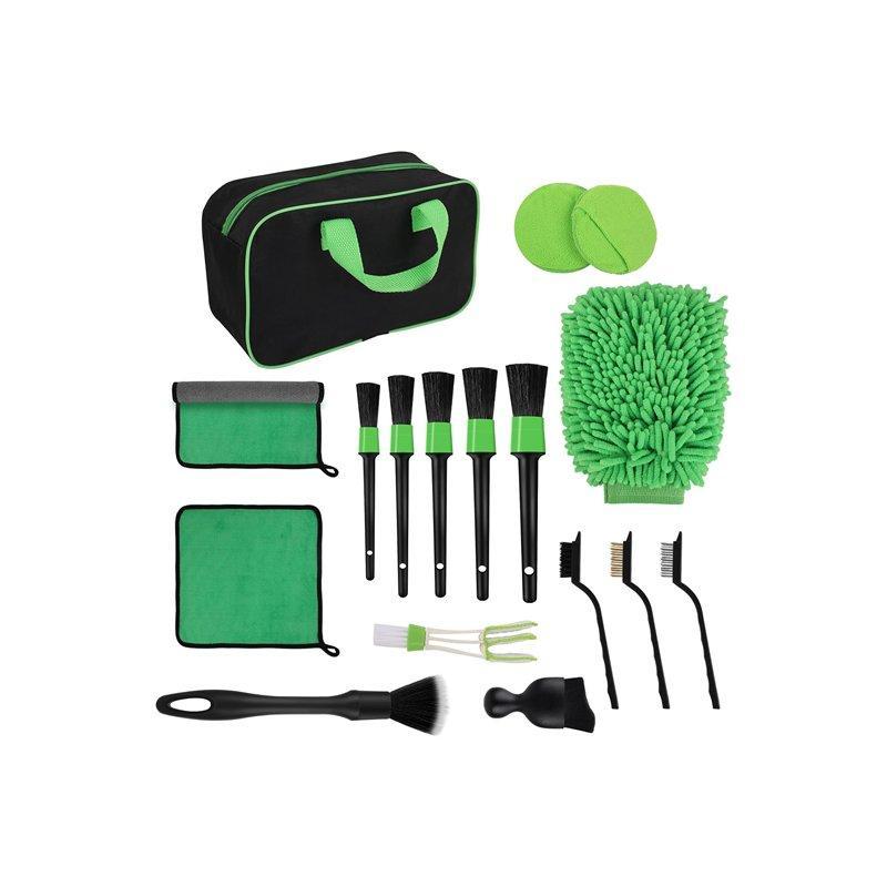 Набор для чистки автомобиля 17 шт с щетками и микрофиброй (арт. 25-1408070)