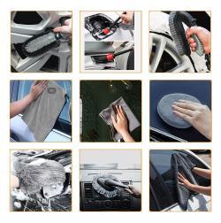 Набор для чистки автомобиля: щетка для колес и шин, щетка для деталей, полотенце для мойки (арт. 25-1408079)