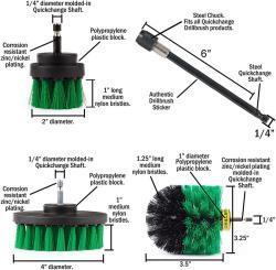 Набор щеток для электрического дрели разных размеров для уборки ванной, душа и пола (арт. 25-1408329)