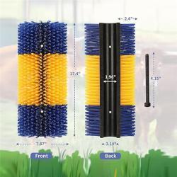 Коврик для коровы с полукруглой щеткой для чистки и массажа (арт. 25-1408348)