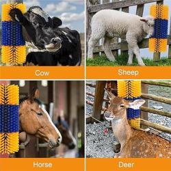 Коврик для коровы с вращающейся щеткой для чистки, легко собирается, долговечная щетина (арт. 25-1408350)