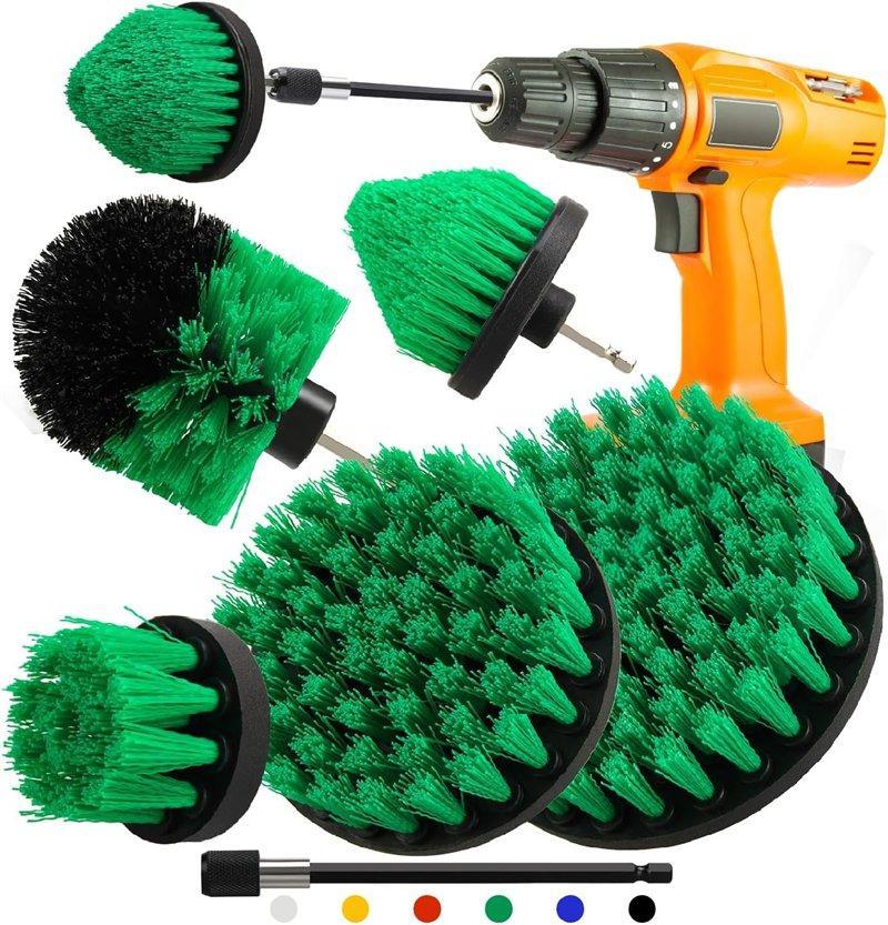 Набор щеток для автодетейлинга с буром 6шт для чистки салона и кузова (арт. 25-1408366)