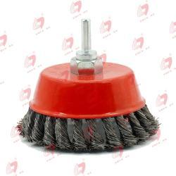 Щетка для углового шлифования из витой стали с креплением для промышленной очистки (арт. 25-1408418)