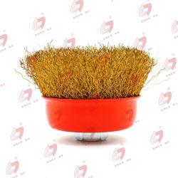 Щетка круглая из стали с витой щетиной для болгарки (арт. 25-1408439)