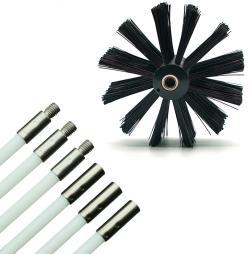 Набор для чистки воздуховодов и дымоходов с щетками и инструментами (арт. 25-1408502)