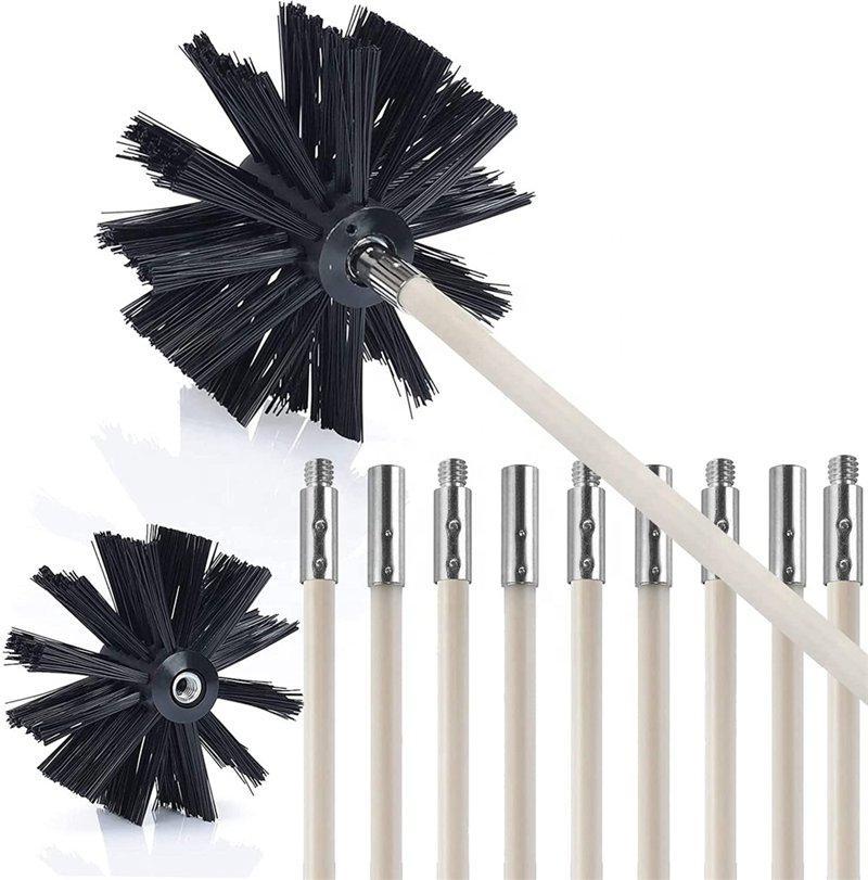 Щетка для чистки дымохода с длинным съемным удлинителем для крепления к дрели (арт. 25-1408509)