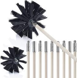 Щетка для чистки дымохода с длинным съемным удлинителем для крепления к дрели (арт. 25-1408509)