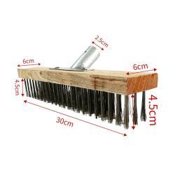 Щетка для уборки наружных поверхностей с длинной ручкой из нержавеющей стали (арт. 25-1408533)