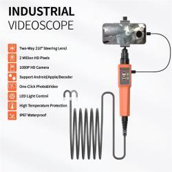 Миниэндоскоп HD 1080P с широкоугольной камерой 6мм H.265 SD-карта для инспекции труб (арт. 25-30071749)