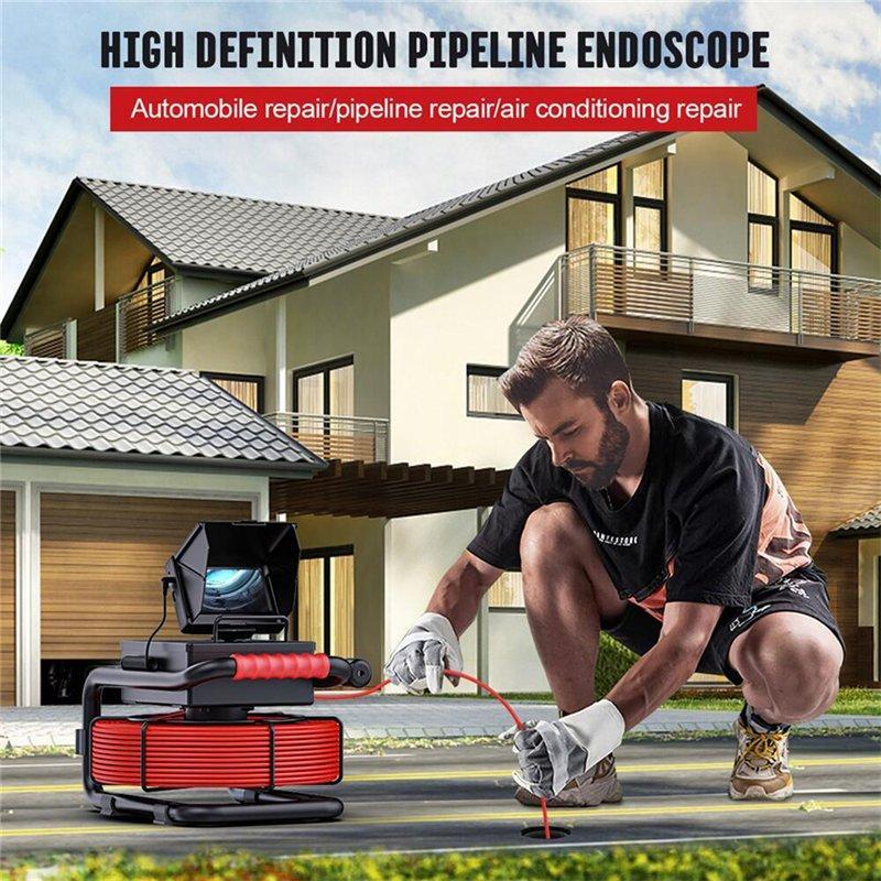 Эндоскоп канализации 23мм 30м IP68 с LED-подсветкой,16ГБ TF DVR (арт. 25-30071762)