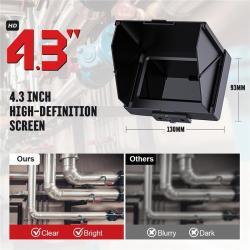 Эндоскоп канализационный с экраном 4.3 дюйма, 16ГБ TF-карта, IP68, LED-подсветка (арт. 25-30071764)