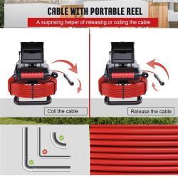 Эндоскоп канализационный с камерой 23мм, 30м, 16ГБ TF, IP68, LED (арт. 25-30071767)