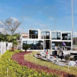 Дом-ресторан из контейнеров на 2 этажа с кухней и 3-4 комнатами для офиса (арт. 25-30072090)