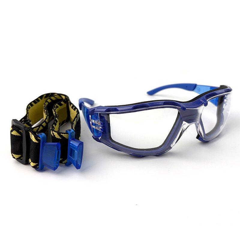 Очки защитные антицарапные с пенным уплотнителем и ремешком (арт. 25-5080003)